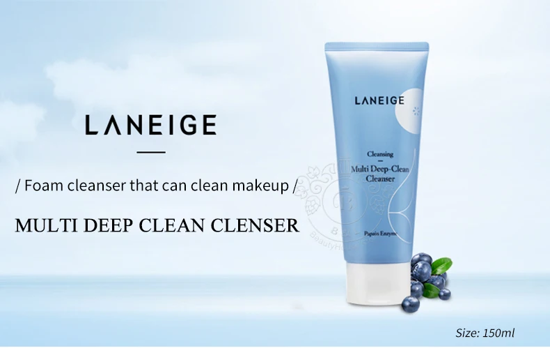 Korea kosmetyki Laneige MULTI DEEP CLEAN do mycia twarzy peeling do twarzy z cząsteczkami włókien, Papaya Enzyme 150ml