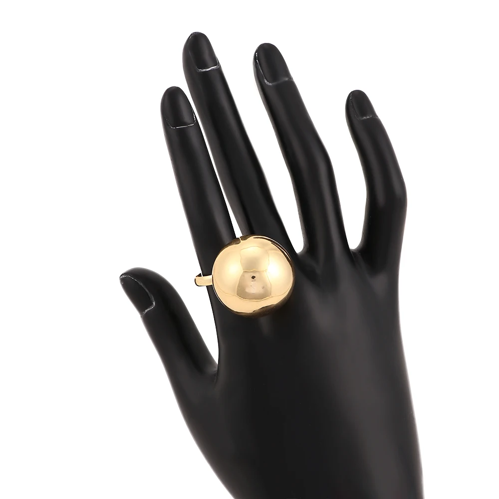 Серебряные кольца золотого цвета для женщин, милые кольца для девушек, регулируемые кольца, модные ювелирные изделия, Индивидуальные Женские металлические шарики