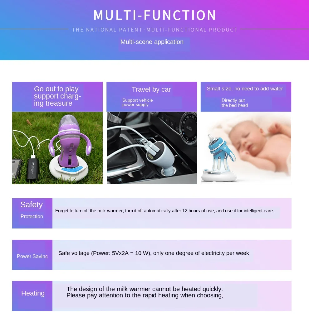 Far Infrared Multi-function Automatic Intelligent Thermostat Baby Bottle Warmers Milk Bottle Disinfection