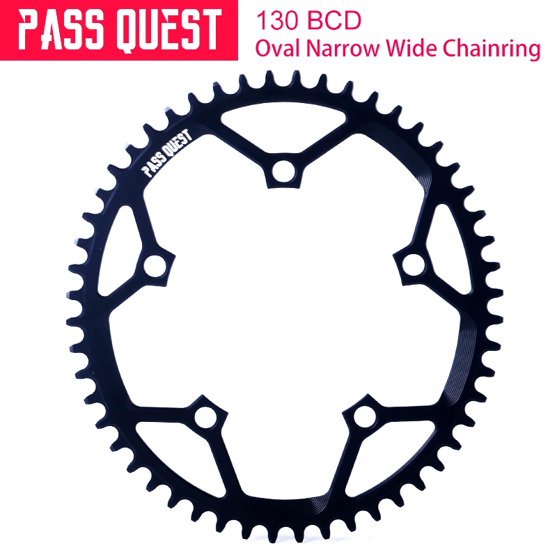 PASS QUEST 130BCD 5 лапы овальные узкая широкая цепь из колец дорожный велосипед