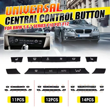 

11/12/14pcs A/C Heater Button Key Caps Repair Kit Switch Button Cover For BMW 5/6/7 Series F07 GT F10 F11 F06 F12 F13 F01 F02