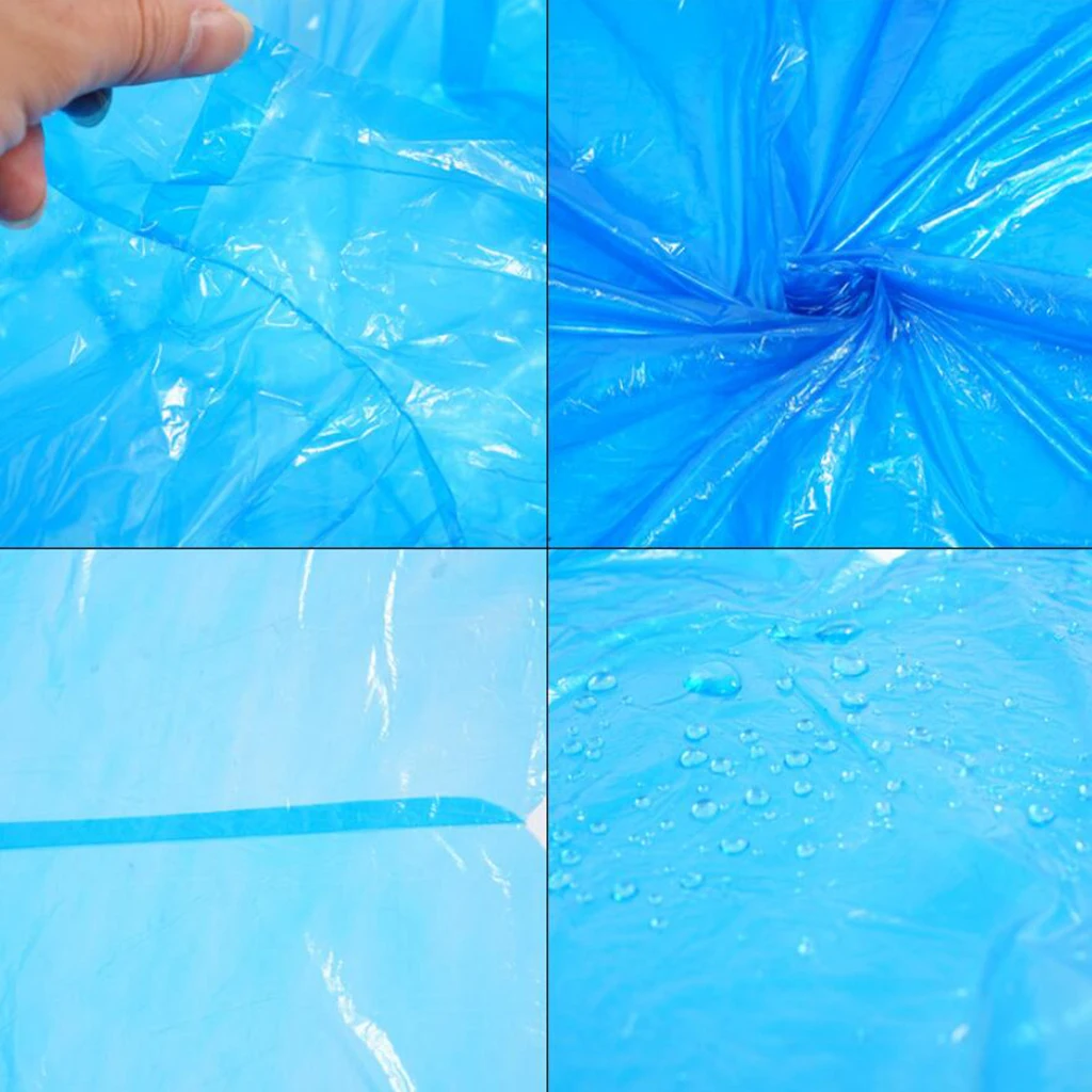 Disposable Waterproof Raincoat Hooded Rain Cover Rain Coat with Storage Bag