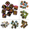 10pcs Six Sided 12mm Digital Game Dices Transparent Cube Round Corner Portable Table Playing Games ► Photo 1/6