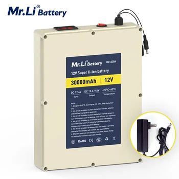 

MR.Li 12vV30Ah Rechargeable lithium ion Battery Pack For Outdoor Power Supply With BMS Board Protection And 5A Charger