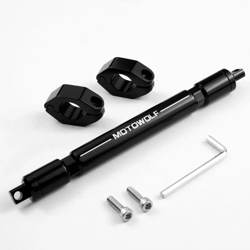Universal Motorcycle 22mm Handlebar Adjustable Cross Bar Balance Beam (Handle Bar Only)--Black