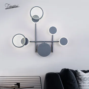 

Modern Creative Art Lamp Wall Living Room Bedroom Bedside Sconces Nordic Restaurant Balcony Aisle Loft Wall Lights Deco Fixtures