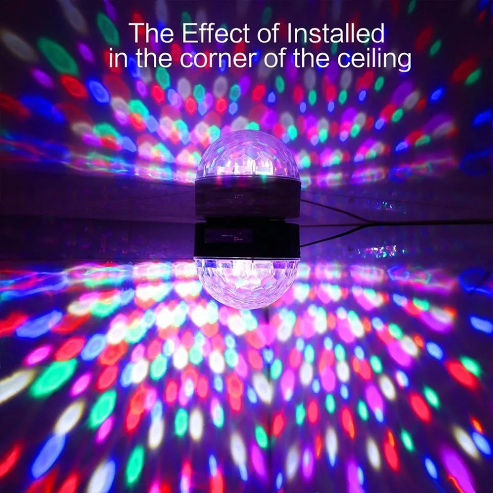 

Bluetooth Crystal Magic Rotating Music Ball Remote control 9 color RGB disco ball light voice LED magic ball for Party Festival