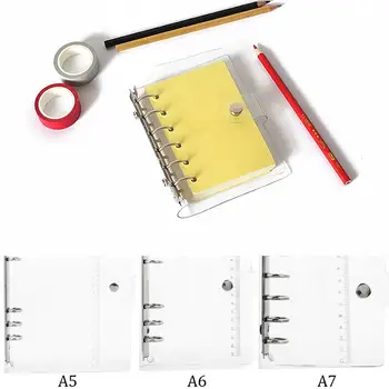 

Ring Binder School Protect Notepad Weekly Planner Waterproof Loose Leaf A5/A6/A7 Cheap Economic Diary Cover Study Transparent