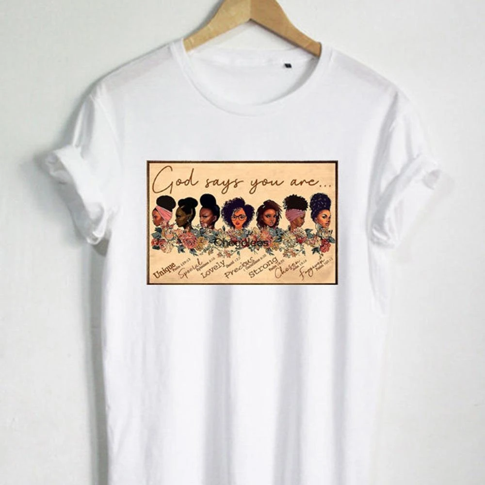 Рубашка с надписью God говорит что вы Черная Королева афроамериканская рубашка