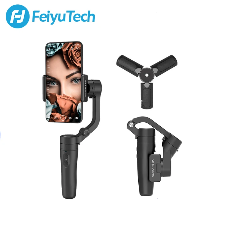 FeiyuTech Vlog Pocket Handheld Gimbal Smartphone Stabilisateur Selfie Stick For IPhone X 8 7 HUAWEI P20