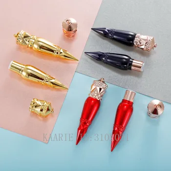 

10/30/50pcs Red Gold Black Radish Crown Empty Portable Lipstick Tube 12.1mm Lip Balm Bottle Lipstick Shell Packaging Cosmetics