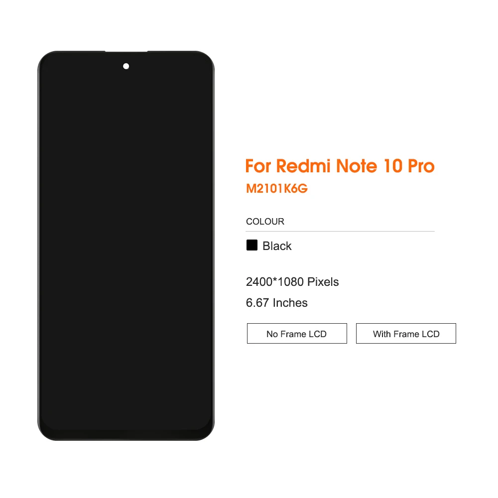 Xiaomi Redmi Note 10 Pro,m2101k6p,m2101k6g,6.67インチ用の