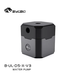 Bykski B UL D5 X V3 – tête de pompe à eau pour refroidissement D5, métal noir, débit de 5M, accessoires de modification d'ordinateur, 1000L/H 