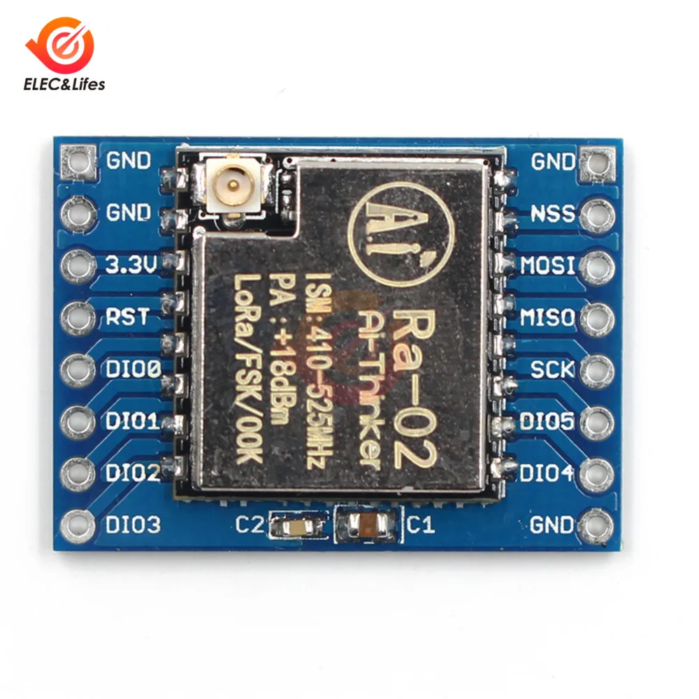 433 МГц SX1278 LoRa модуль 433 м 10 км Ra-02 Ai-Thinker Беспроводная передача спектра SPI GPIO интерфейс для умного дома DIY