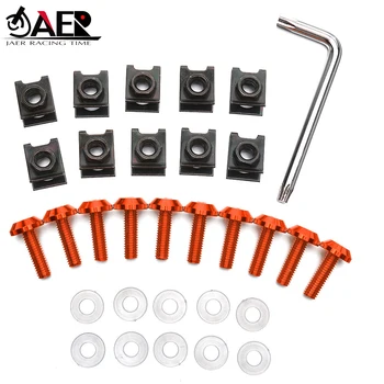 

JAER Universal M6 Motorcycle Scooters Fairing Bolts Screws for Ktm Honda Yamaha Kawasaki BMW F800GS S1000RR