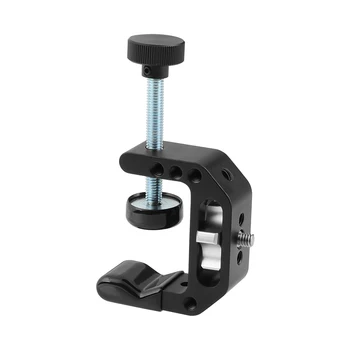 

HDRIG Universal C Clamp With 1/4" Female Threads 1/4"-20 Thumbscrew Knob for Camera Accessory Desktop