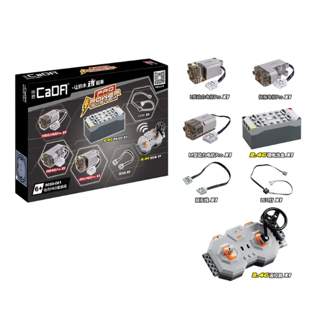 Power Function Motor Engine Compatible High -techCar 20086 20001 42083 42056 App Remote Control Battery Box Led Light