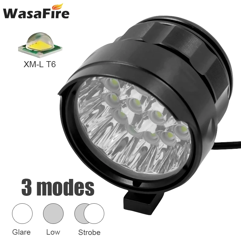 WasaFire 18* XML-T6 светодиодный велосипедный передний светильник 20000lm головной светильник вспышка светильник для велоспорта+ Предупреждение USB задняя фара велосипеда