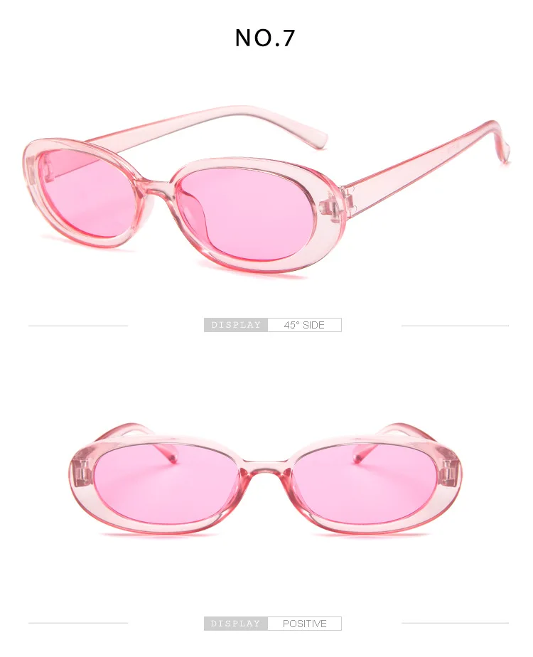 big square sunglasses New Oval Frame Sunglasses Cow Color Sunglasses Personality Small Frame Concave Shaped Decorative Glasses Sunglasses Sunglasses round sunglasses women