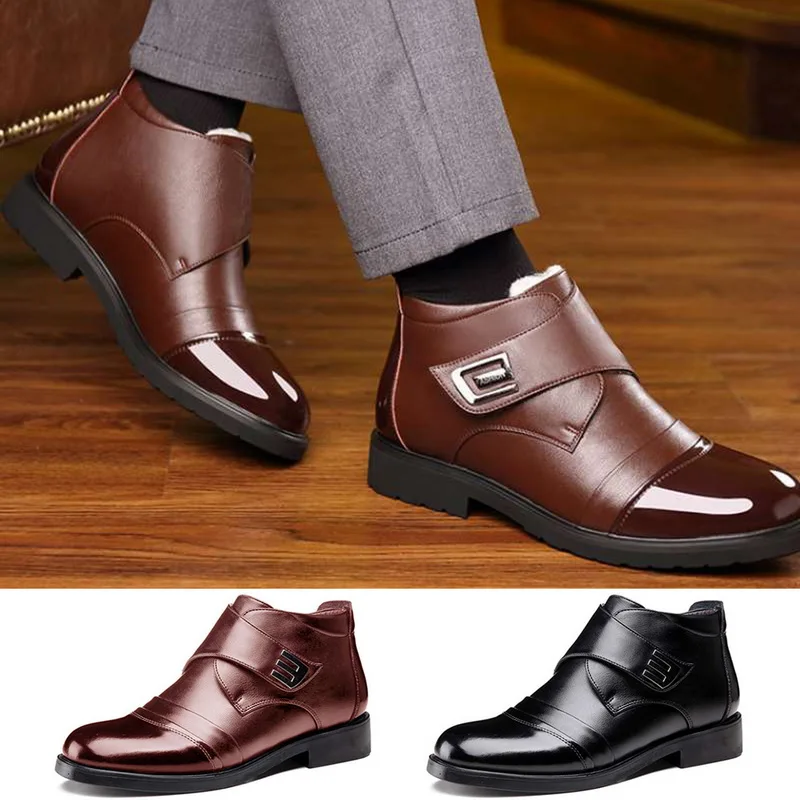 HEFLASHOR/зимние мужские ботинки; уличные Зимние ботильоны из искусственной кожи; мужские Нескользящие ботинки; Британские кроссовки размера плюс; Zapatos De Hombre