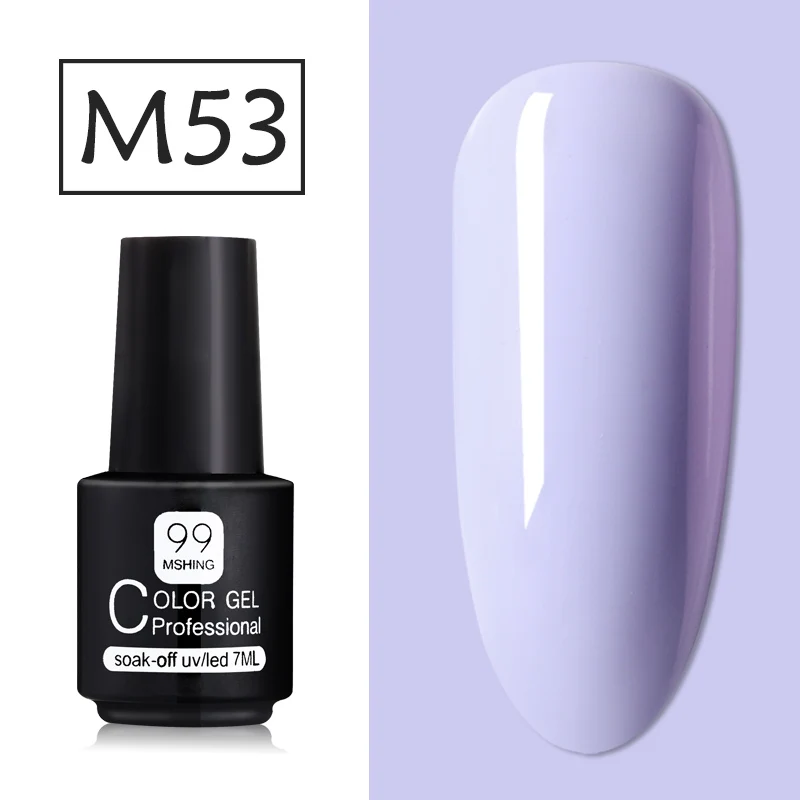 M53 Mshing99 набор гель-лаков все для маникюра Полупостоянный Vernis верхнее покрытие УФ светодиодный Гель-лак замочить от ногтей художественный Гель-лак для ногтей - Цвет: M53