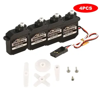 

4pcs JX PDI-DHV56MG Mini Steering Torque Digital Metal Gear Coreless Servo for RC Small Fixed Wing Airplane Plane Model RC Spare