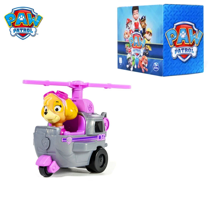 

Original Box Paw Patrol Skye Small Rescue Vehicle Toy Set Anime Action Figure Model Cars Spin Master Toy Kids Birthday Gift