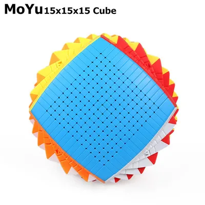 Moyu 15x15x15 волшебный скоростной кубик без наклеек Профессиональный кубик-головоломка Migico15x15 обучающая игрушка для ребенка подарок - Цвет: stickerless