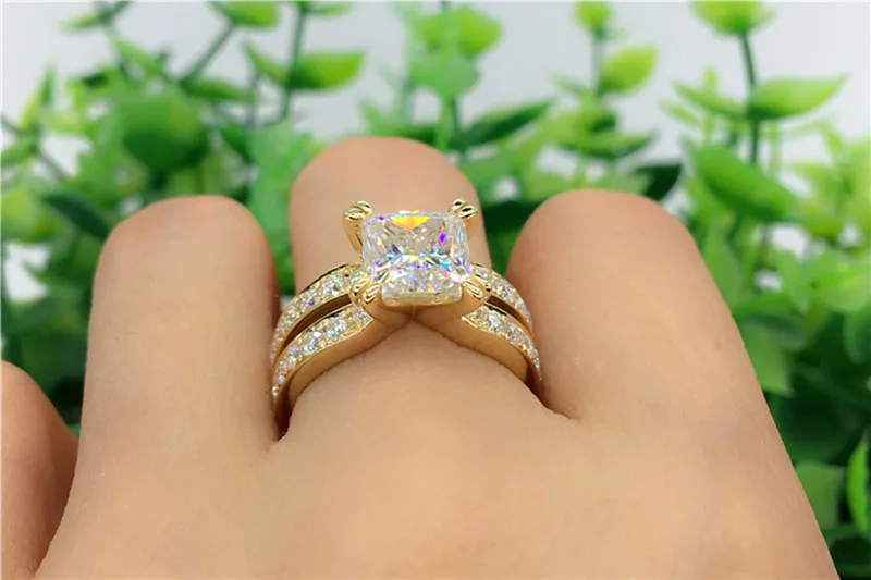 18K Gold ring 2ct D color VVS Moissanite Diamond Ring Wedding ring With national certificate 006
