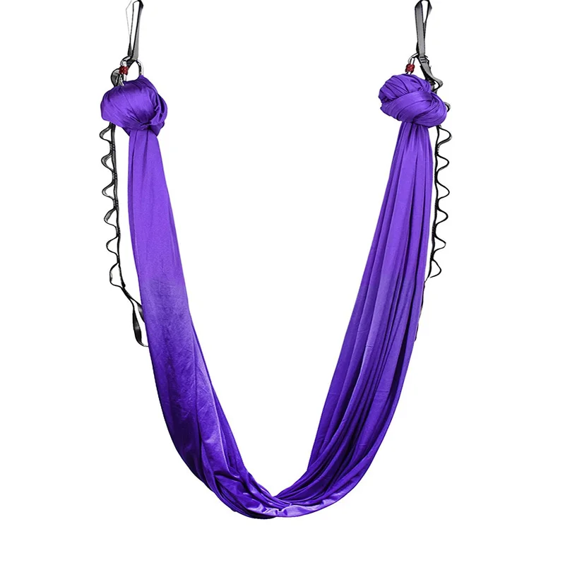 purple 5*2,8 м Yaga качели дома Йога-гамак эластичный пояс антигравитационная воздушная Йога Студия гамак A - Цвет: purple