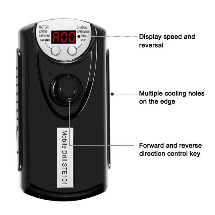 Nail Polishing Machine Electric Nail Drill Machine Rechargeable Strong Polishing ManicureTools OA66