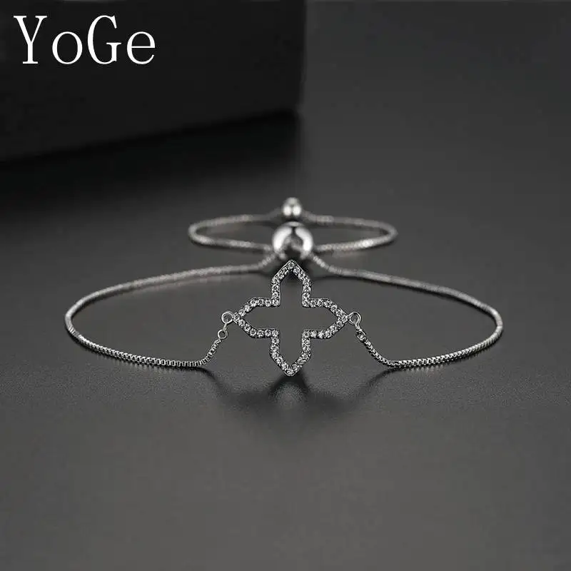 YoGe свадебные и вечерние ювелирные изделия, уникальный AAA CZ мульти камни "Х" образный браслет, божья коровка, BD107