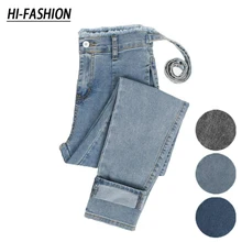 HI-FASHION High Waist Jeans For Women Slim Stretch Denim za Pant Bodycon Tassel Belt Skinny Push Up Woman traf pants HI-FASHION High Waist Jeans For Women Slim Stretch Denim za Pant Bodycon Tassel Belt Skinny Push Up Woman traf pants