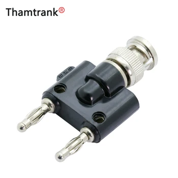 

10PCS BNC Male Jack To Dual Stacking Banana Male Plug RF Connector Adapter