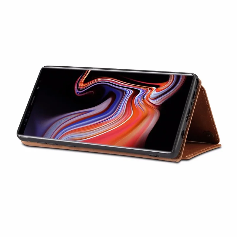 Чехол для samsung Galaxy Note 9, чехол с откидной крышкой, винтажные чехлы для телефонов samsung Note 9, чехол из искусственной кожи, слот для магнитных карт, чехол на Note 9
