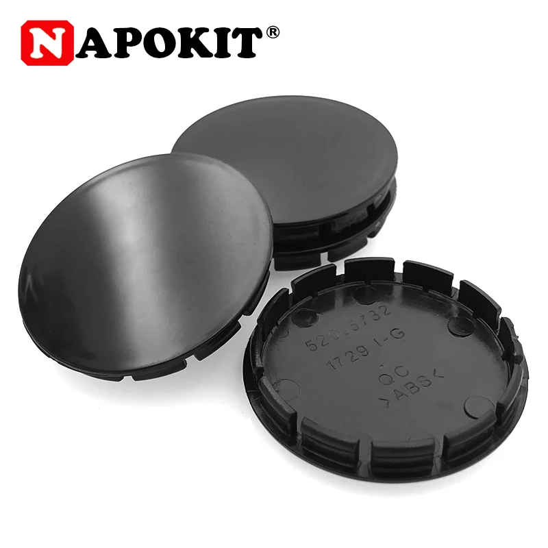 4PCS BLACK 62MM Car Wheel Center Hub Caps Auto Wheel Rim Center Hub Cap