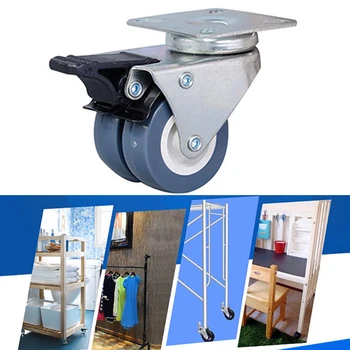 

4pcs Universal Wheel Durable Wearproof Freezer Small Twin Washing Machine Swivel With Brake Mute