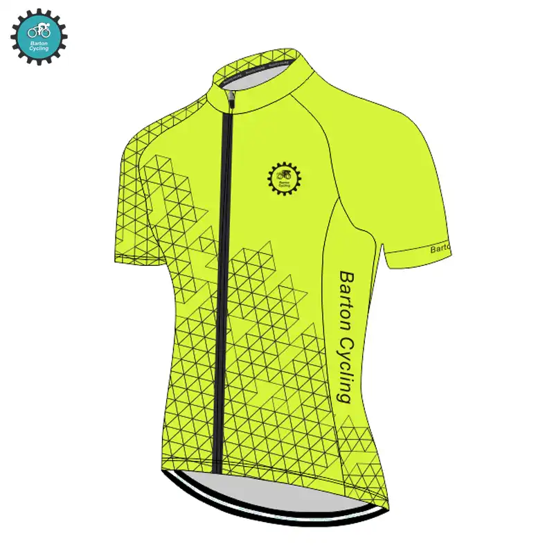 fluorescent yellow cycling jersey
