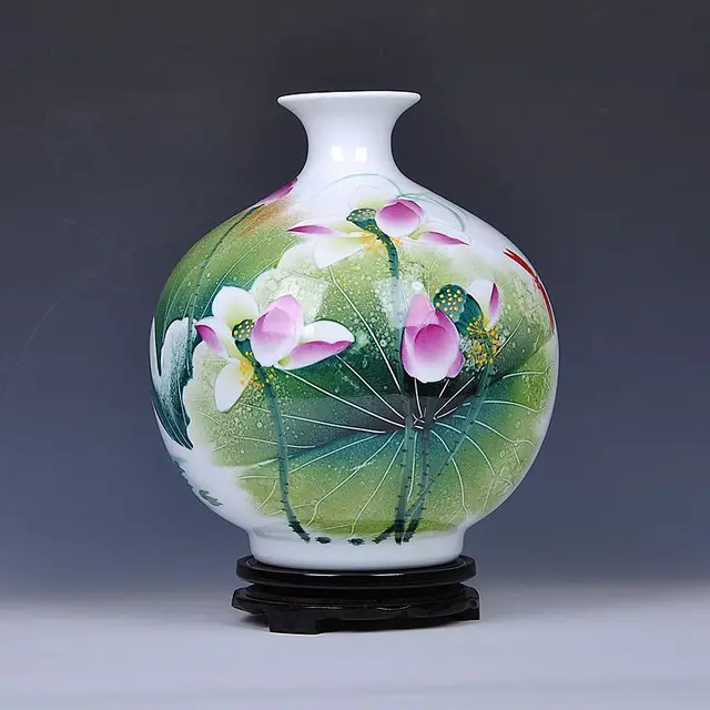 Jingdezhen Ceramic New Chinese Hand-painted Famous Works Vase Home Living Room TV Cabinet DECORATION ORNAMENT 6