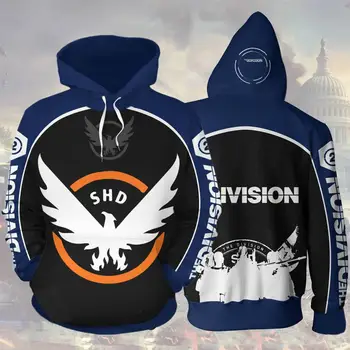 

3D Printed Hip Hop Short Sleeve Tom Clancy's The Division 2 Unisex Harajuku Video Games Sweatshirt Hoodie Cosplay Costumes