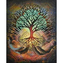 

GATYZTORY Frame Picture Hands Tree DIY Painting By Number Landscape Acrylic Paint By Numbers Handpainted Picture By Numbers Art