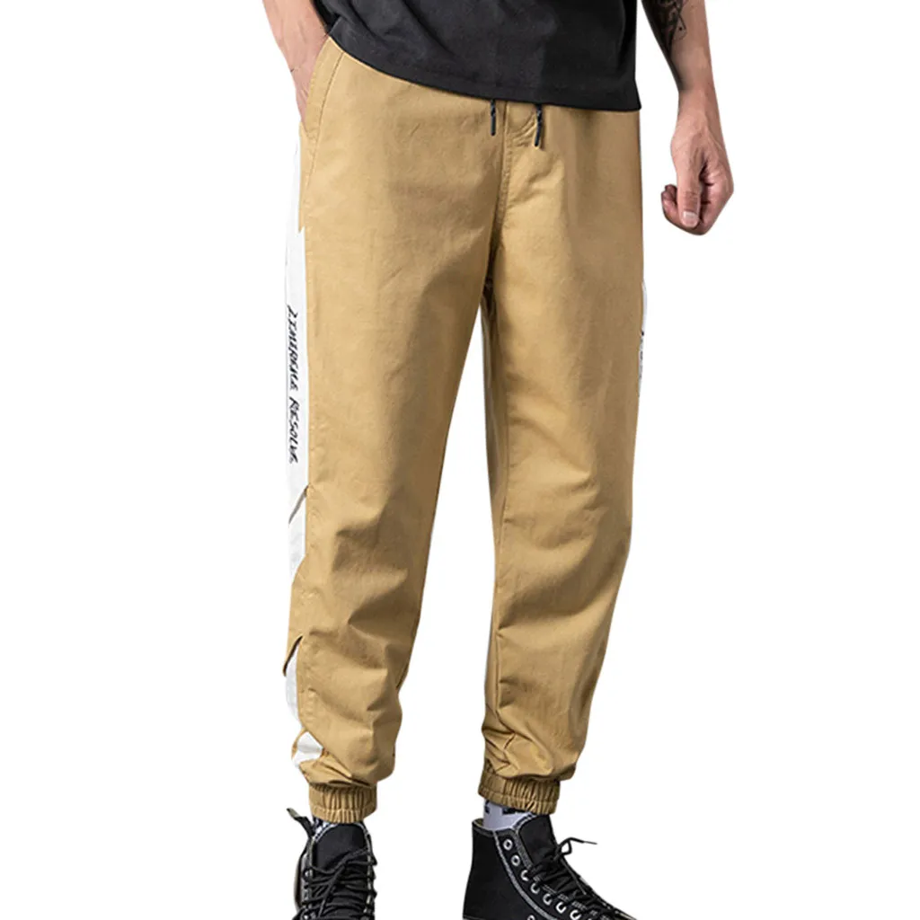 Харадзюку с несколькими карманами мужской свободный лоскутный комбинезон с карманами уличная хип-хоп спортивные брюки длиной до щиколотки эластичные узкие брюки