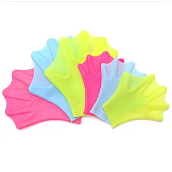 

2Pcs/Set Silicone Swimming Diving Webbed Gloves Fins Finger Hand Paddle Palm New Chic