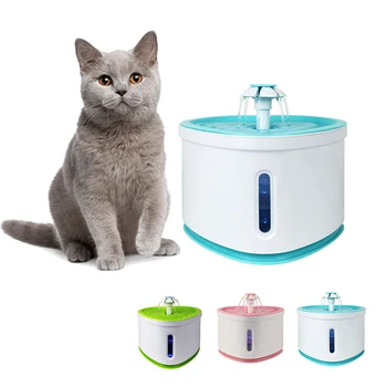 

2L LED Automatic Cat Water Fountain For Pets Water Dispenser Large Spring Drinking Bowl Cat Automatic Feeder Drink Filter 5
