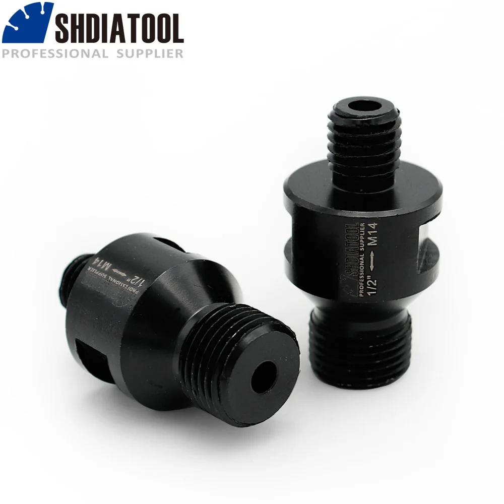 SHDIATOOL 2pcs Converter for M14 Male Thread To Gas 1/2