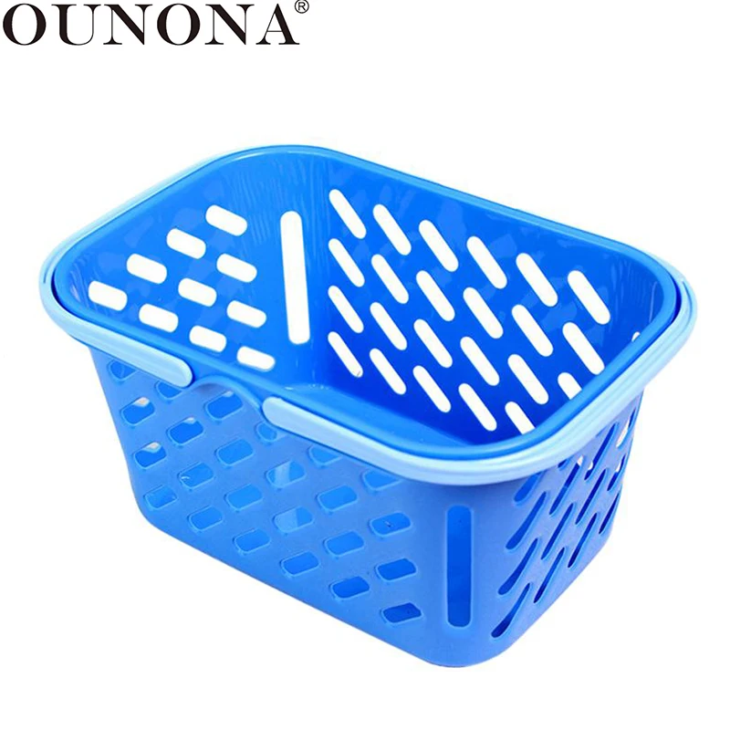 Портативная пластиковая корзина для покупок OUNONA кухонная хранения овощей и
