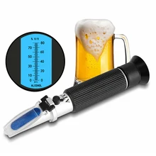 Спиртовой рефрактометр, измеритель концентрации вина, тестер 0-80%, диапазон, портативная инструкция, отвертка, соломинка, Новинка