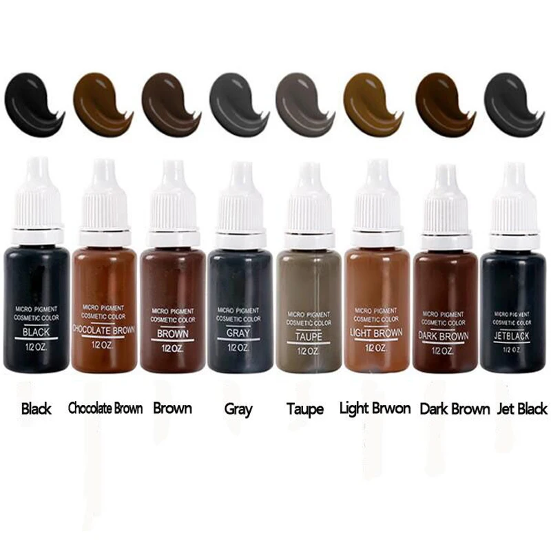 23colorPermanent Makeup Micro Pigment Cosmetic encre tatouage black Tattoo Ink Permanent Eyebrow Eyeliner Lip Tattooing Supplies