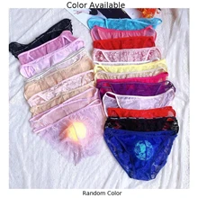 

Oversize Sexy Men Lace Sheer Pouch G String Bikini Briefs See-Through Low Waist Thongs Soft Underwear Breathable Underpants