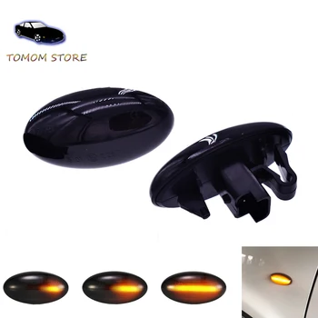 

For Peugeot 1007 107 206 207 307 407 607 Partner Expert dynamic led turn signal indicator lights lamps amber water flowing